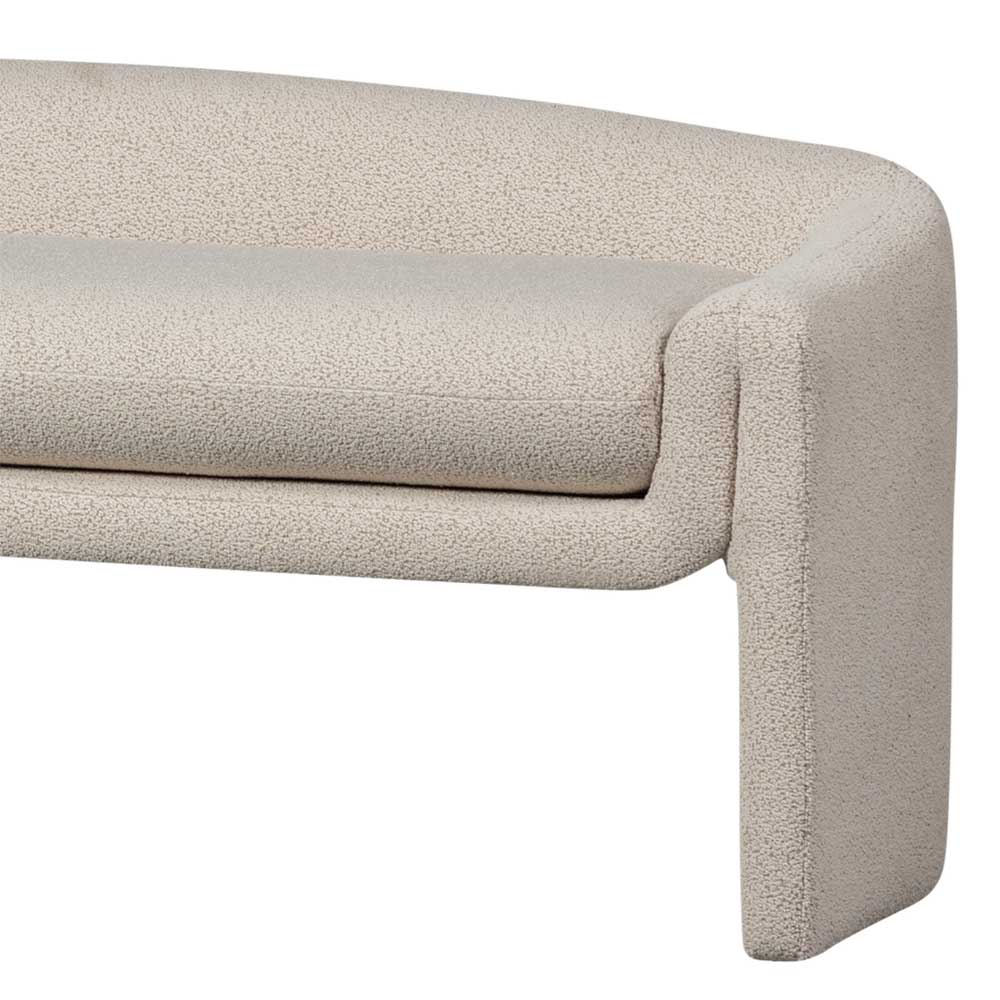 Skandi Polsterbank in Beige Strukturstoff - Greta