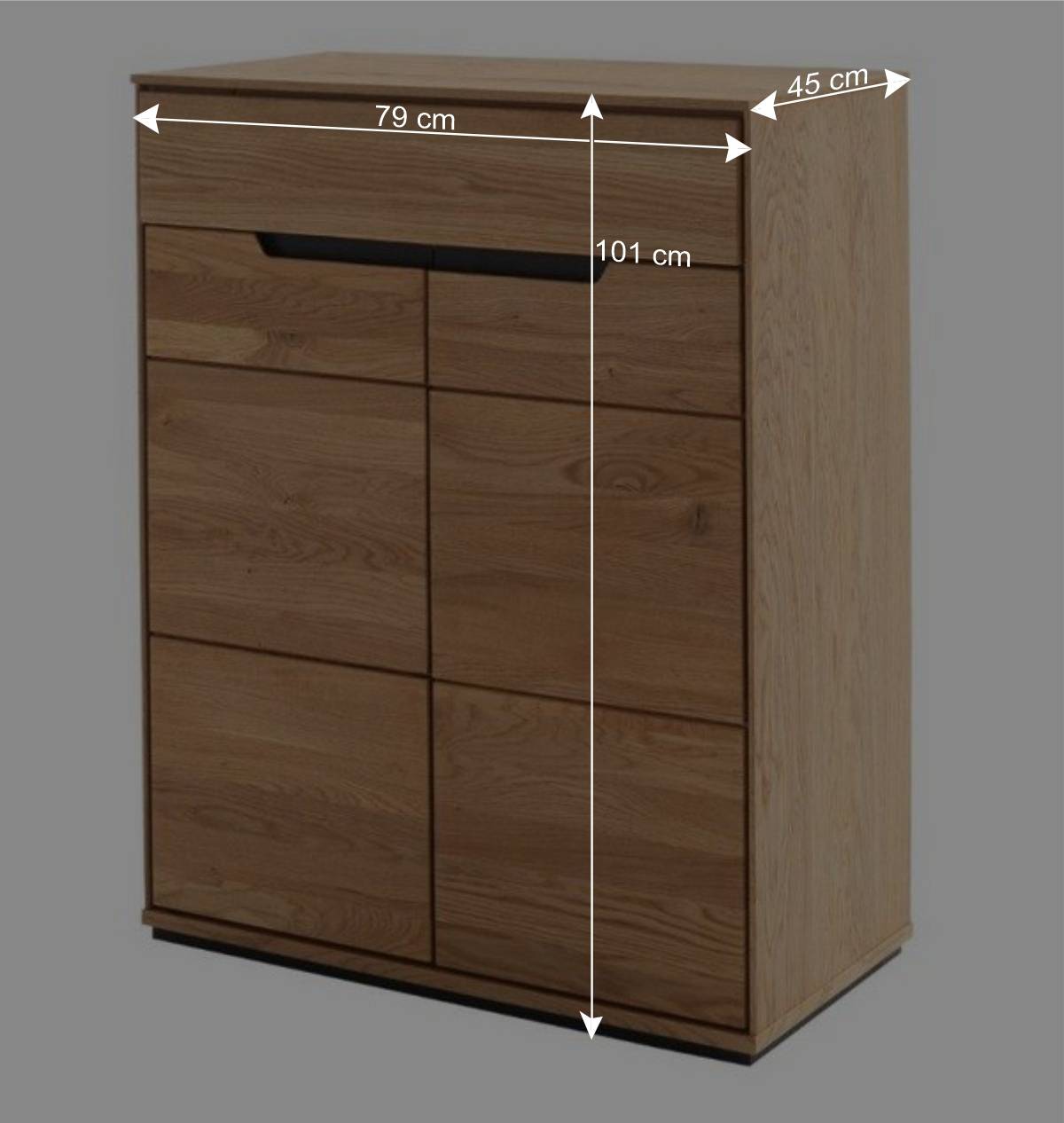 Schuhschrank in Wildeiche teilmassiv - Pulvaria