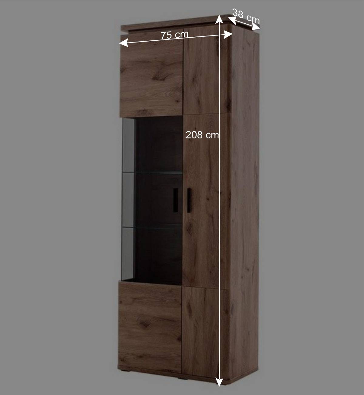 Vitrinenschrank mit LED Beleuchtung - Bekunion