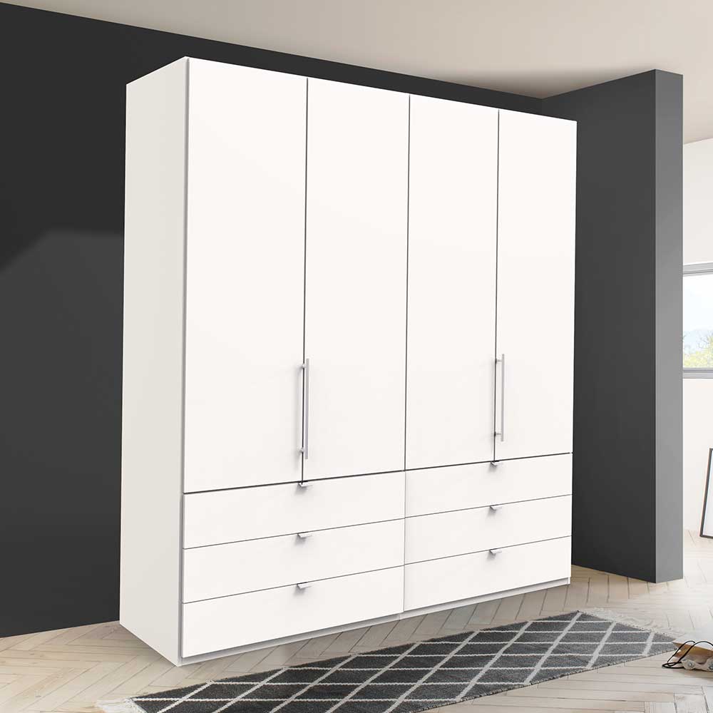 Weißer Schlafzimmerschrank mit Falttüren - Donpiave