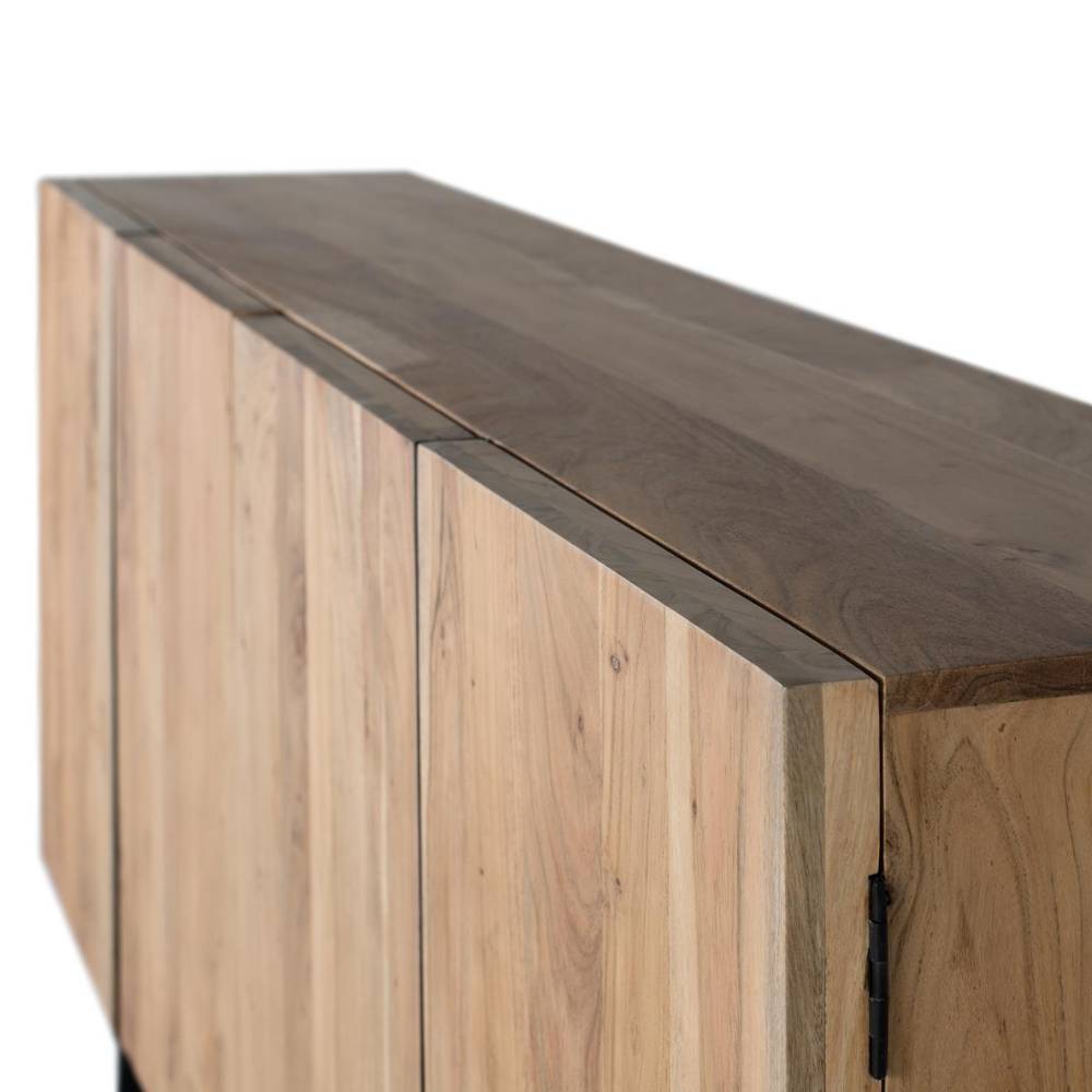 4-türiges Sideboard aus Akazie Massivholz - Nemro