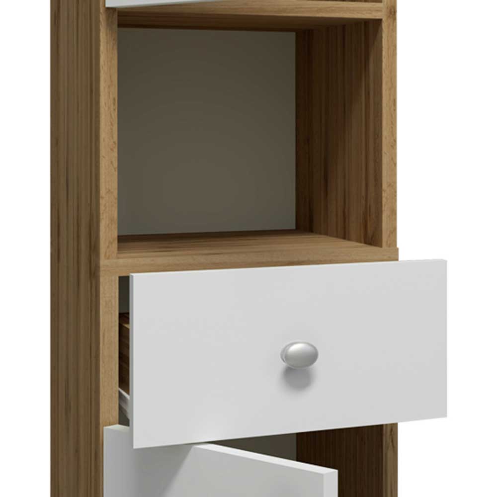 Badezimmer Hochschrank mit 2 Türen & Schublade - Nelani