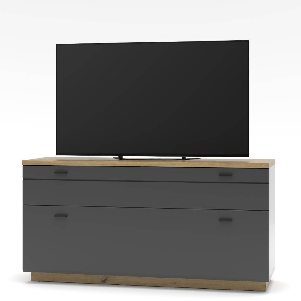 TV Unterschrank in mattem Dunkelgrau - Azar