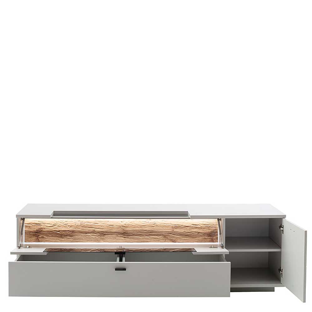 TV Lowboard & Vitrine & Wandboard Set - Apulco (dreiteilig)