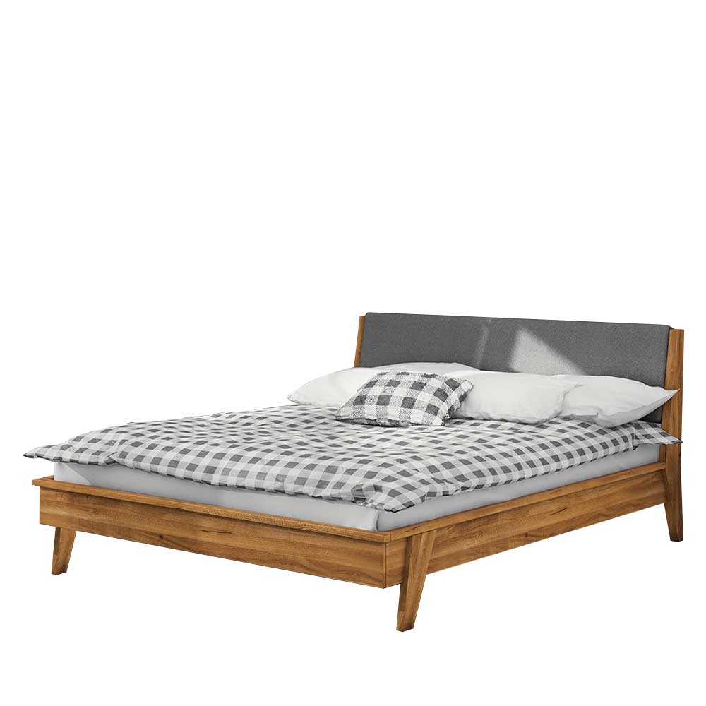 Bett mit 210cm Länge aus Wildeiche - Hardus