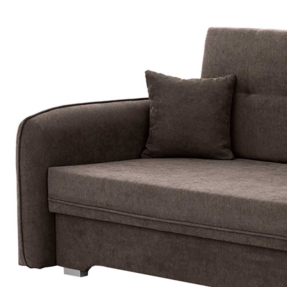 Braunes Schlaf-Sofa mit Bonell Federkern - Dasanti