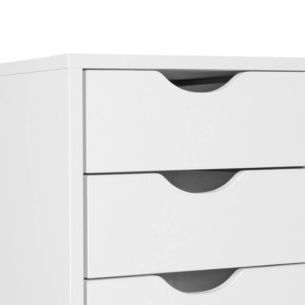 Schreibtisch Rollcontainer in Weiß - Halvona