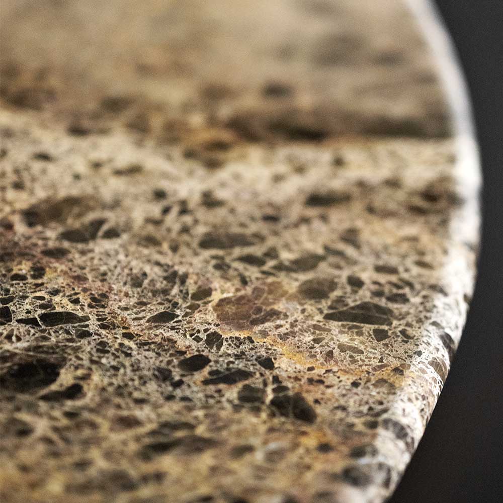 Brauner Esstisch mit Platte aus Marmor Emperador - Raidow