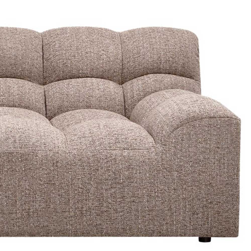 Wohnzimmercouch in Hellbraun Melange - Davio