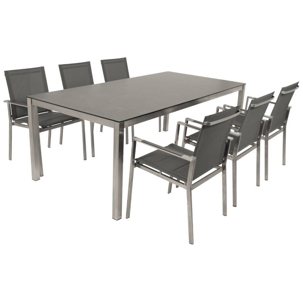 Garten-Stapelstühle und Tisch Set - Vibka (siebenteilig)