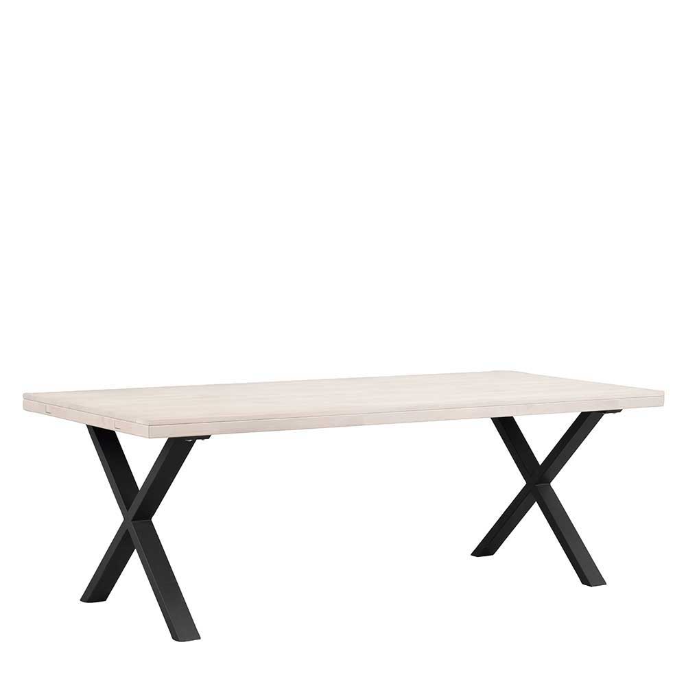X-Fuß Tisch & 4 Armlehnstühle - Pierega (fünfteilig)