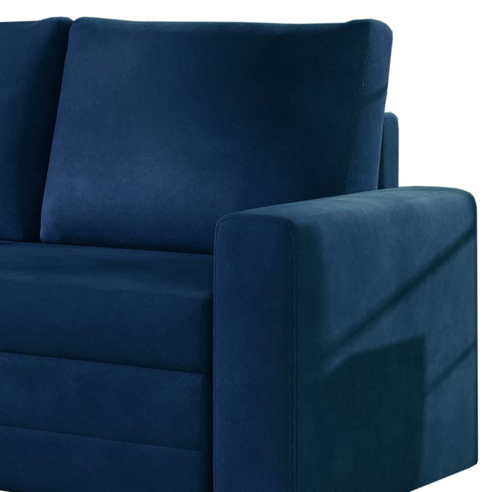 Bettsofa in Dunkelblau Velours - Viborg