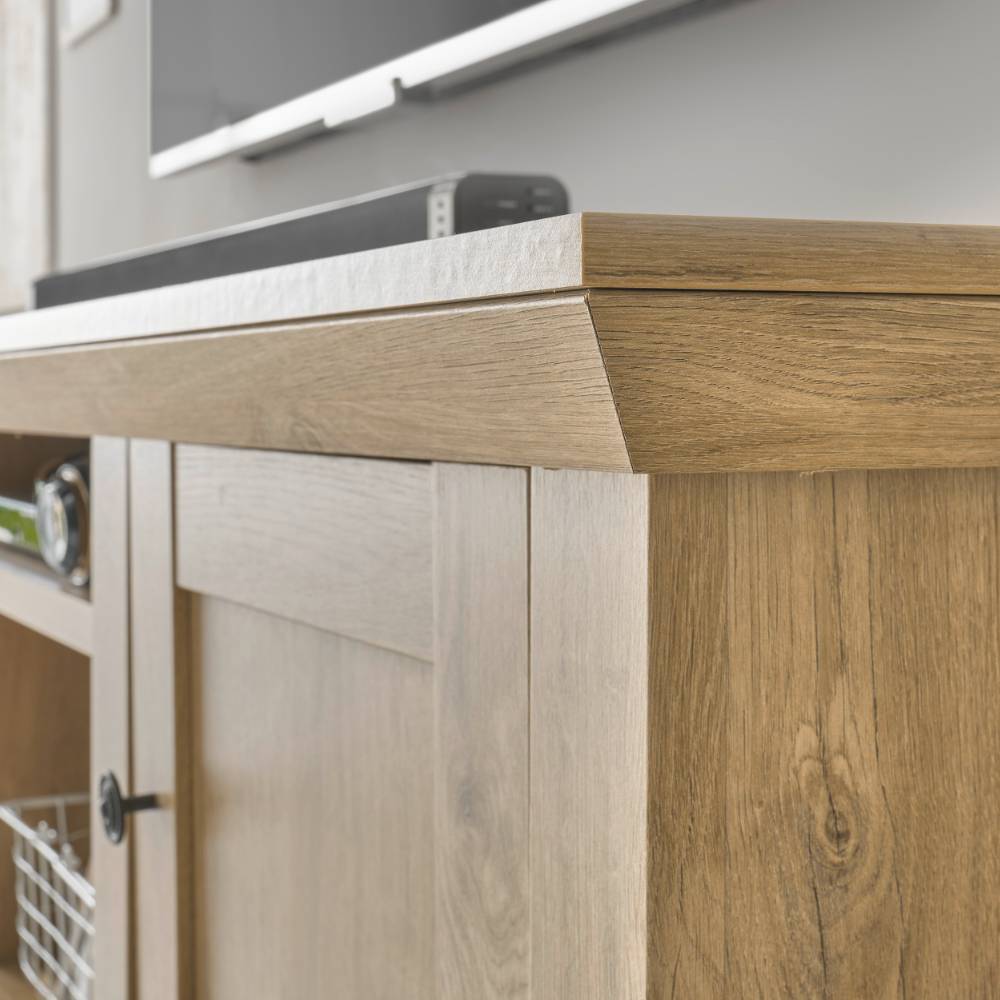 Landhaus-TV-Lowboard in Eiche Gold - Hengas
