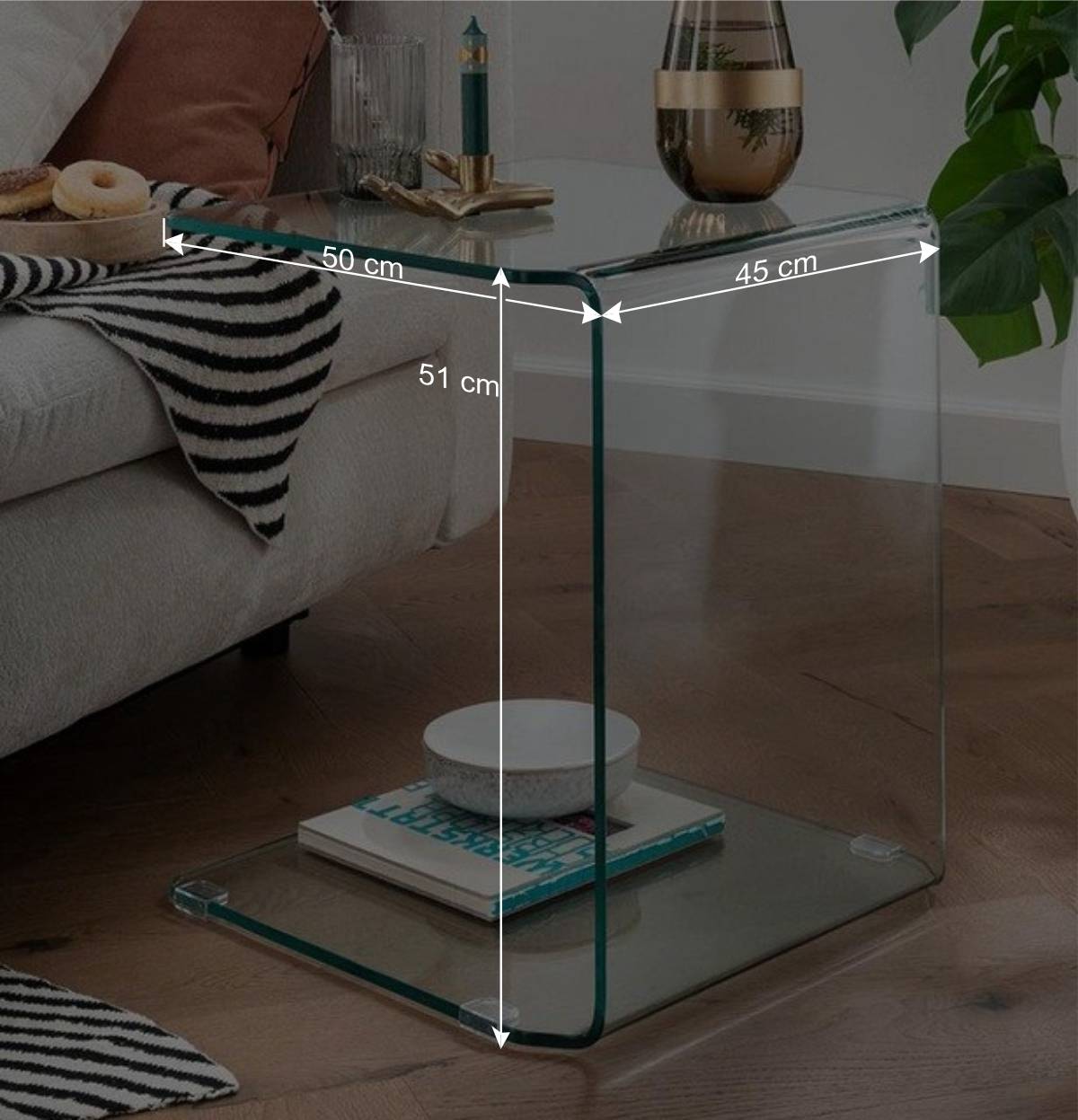 C Design Beistelltisch mit flacher Bodenplatte - Lulumo