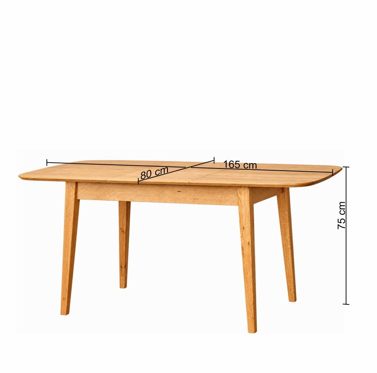 Massivholz-Ausziehtisch aus Eiche - Mauriciana