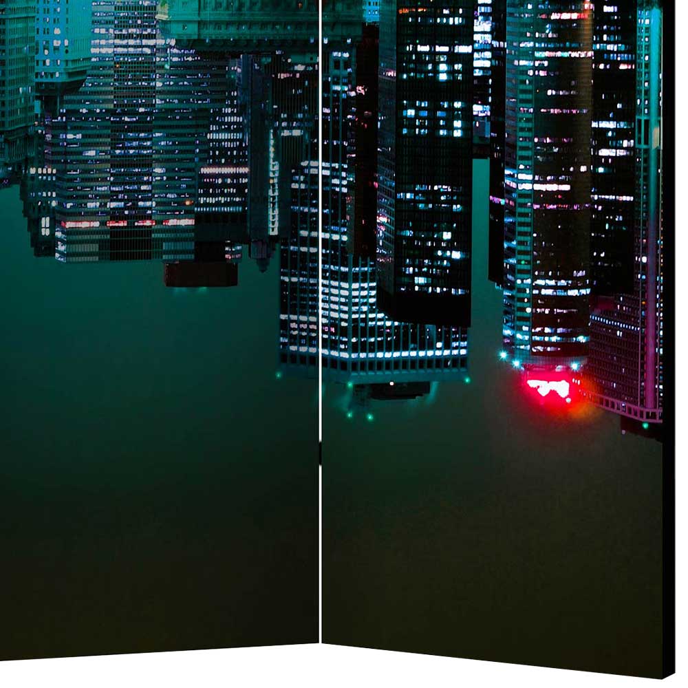 Foto Paravent mit Skyline New York bei Nacht - Salutare