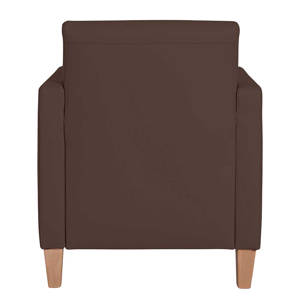 Wohnzimmer Sessel in Braun und Buche Natur - Frome