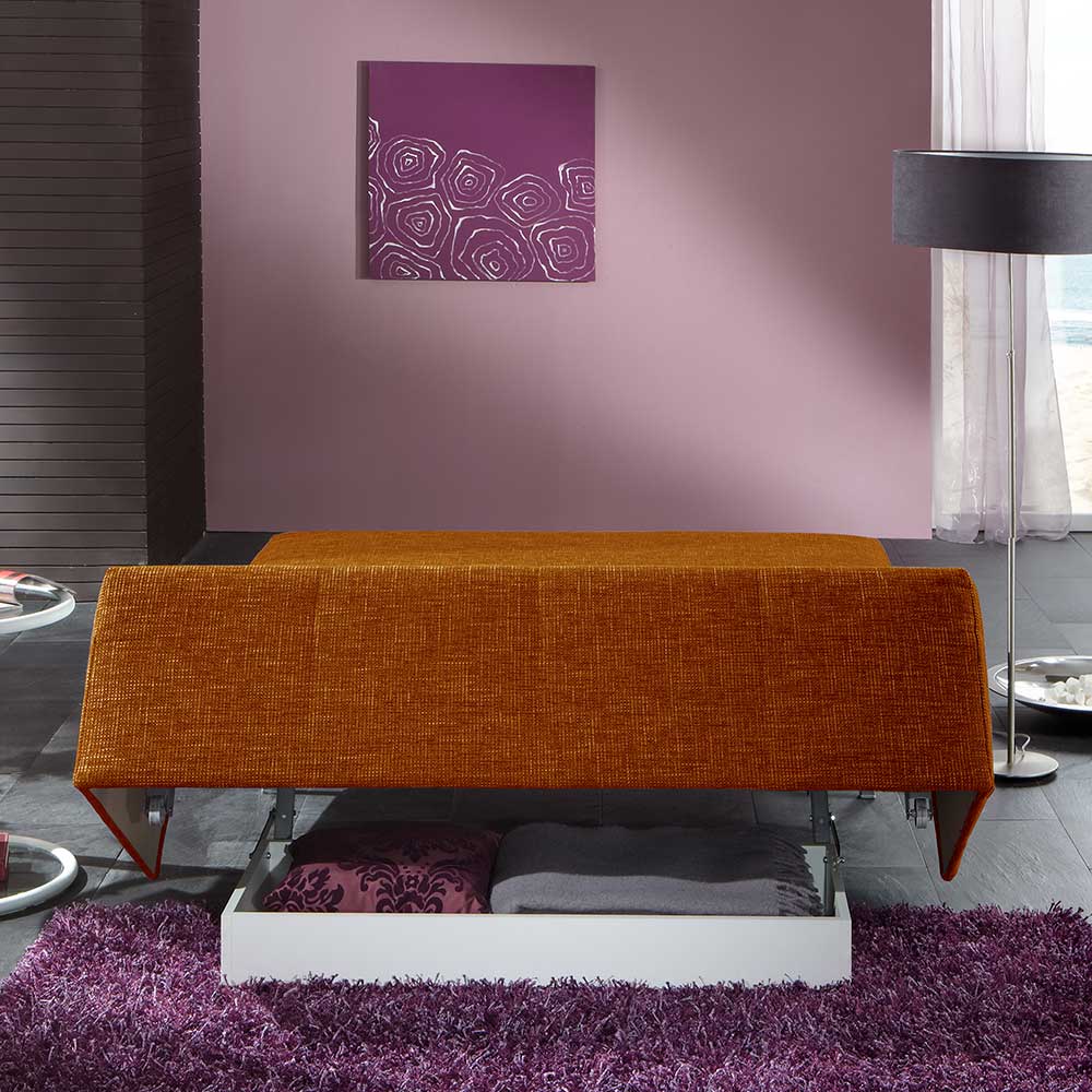 Ausklappbares Sofa in Orange - Matrona