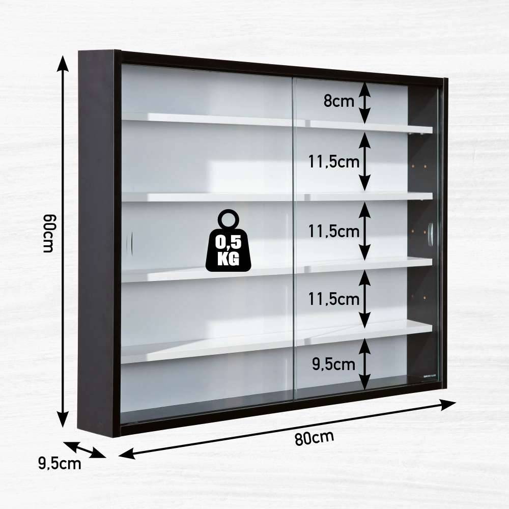 Moderne Hängevitrine für Sammlungen 80x60x10 - Lovro