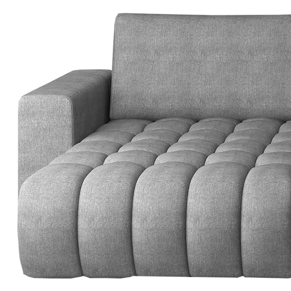 Graue Wohnzimmercouch mit Schlaffunktion - Rikono