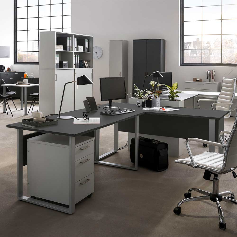 Büro Schreibtisch mit Bügelgestell - Loshos