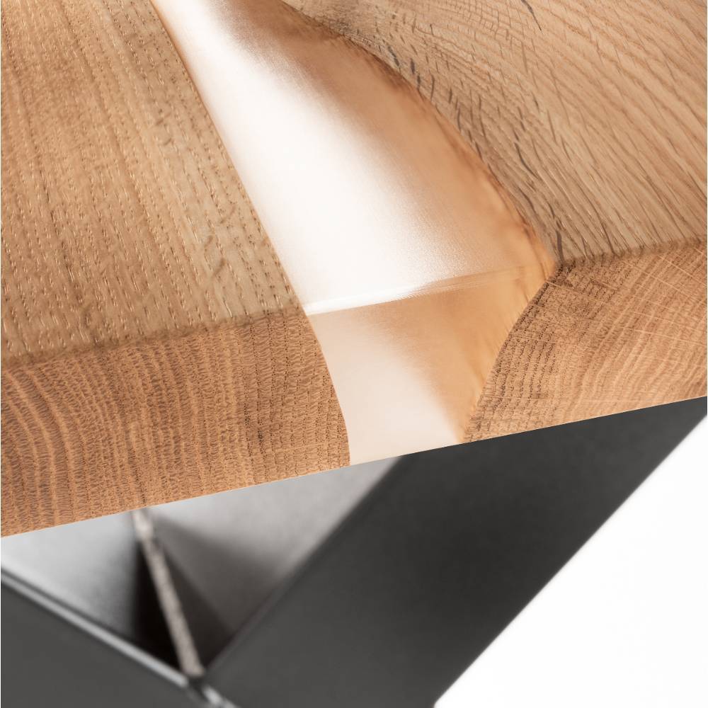 Esstisch mit Design-X-Beinen - Opal