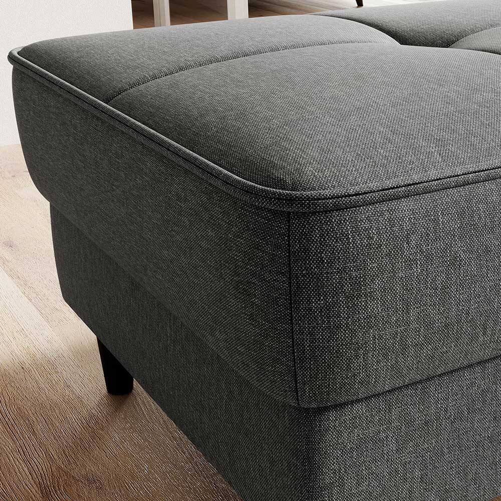 Eleganter Polsterhocker in Grau - Negro