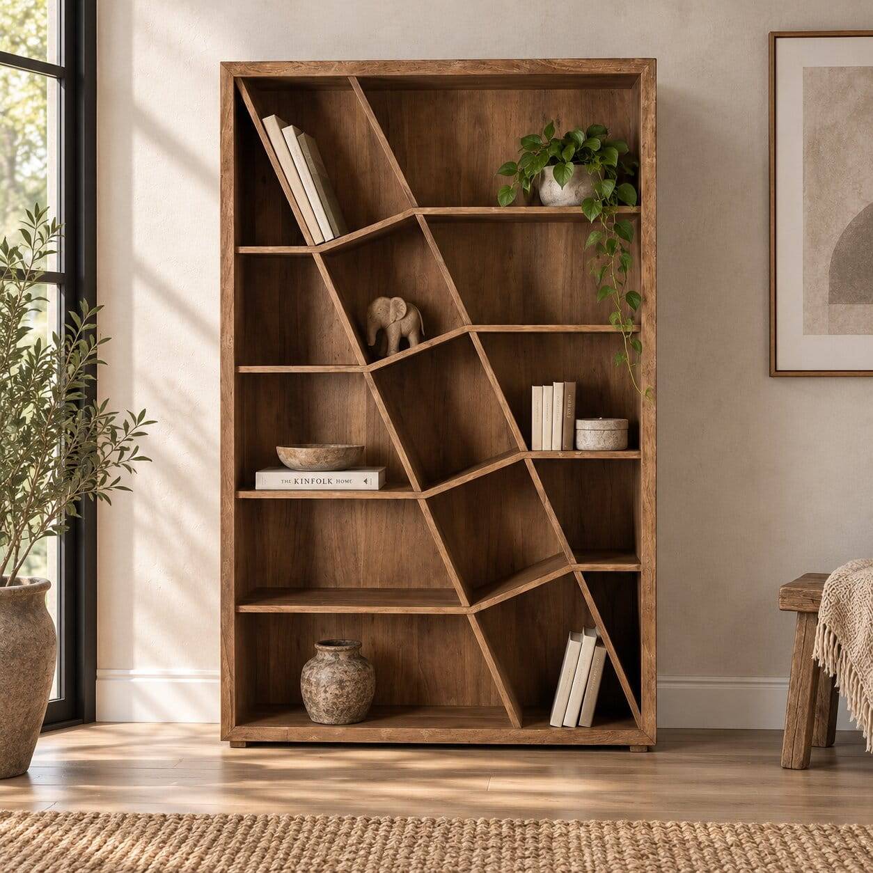 Design Regal aus Akazie Massivholz - Fulivia