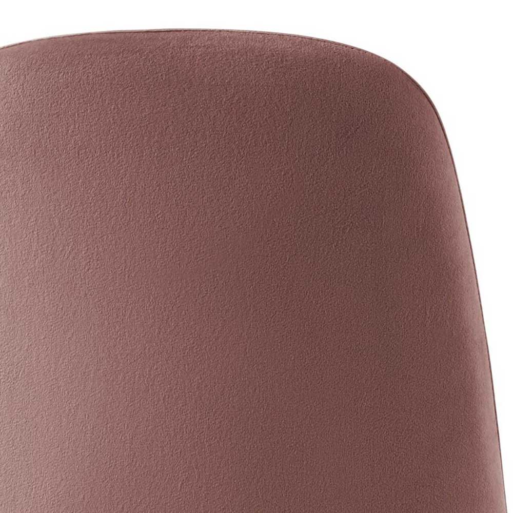 Büro Schalenstuhl in Rosa Samt - Hypening