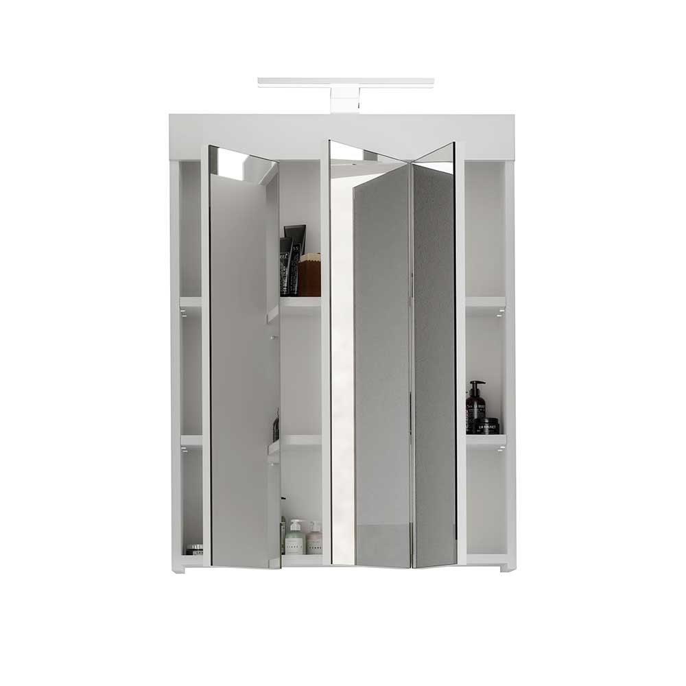 Hochglänzende Badezimmermöbel in Weiß - Panjol (dreiteilig)