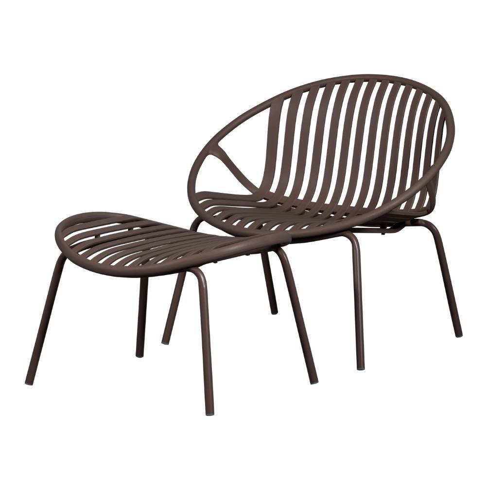 Gartensessel mit Hocker Set - Scolari (zweiteilig)