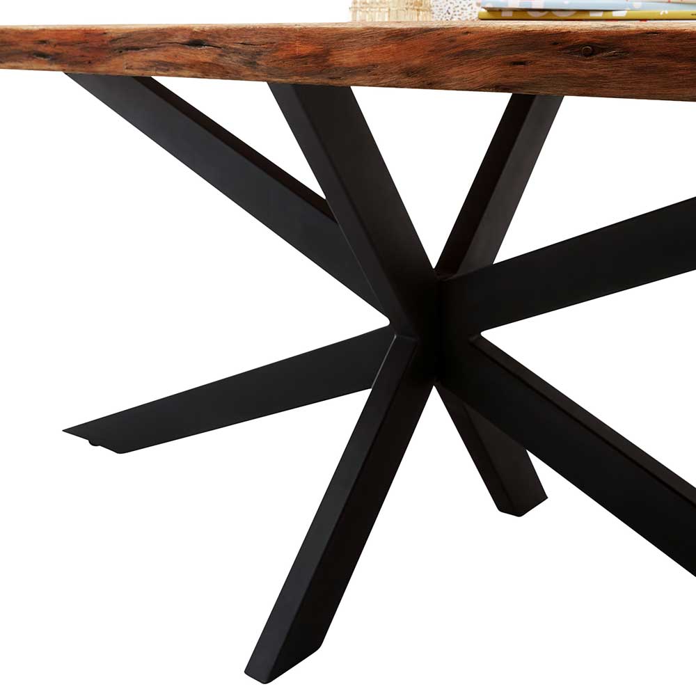 Tisch mit Holzplatte mit Naturkante Akazie - Marian