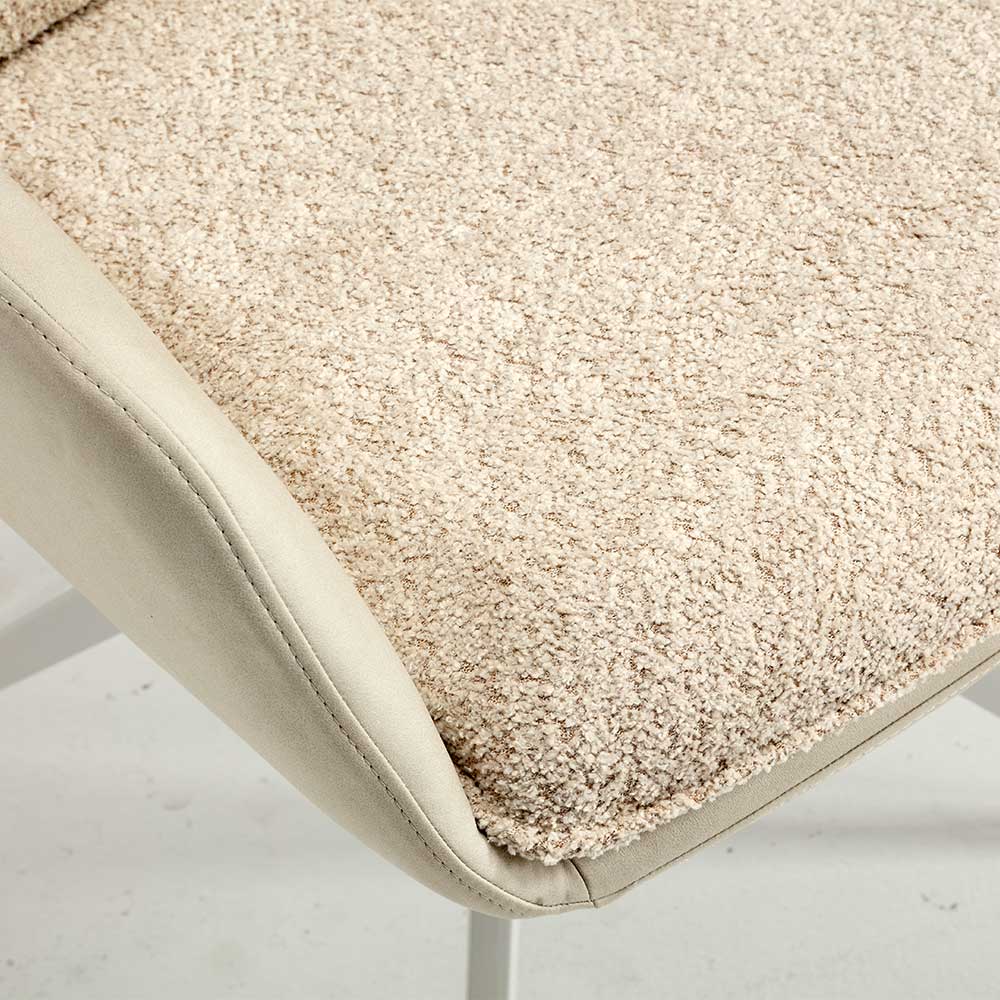 Design Tischsessel in Creme und Weiß - Foxxy (2er Set)