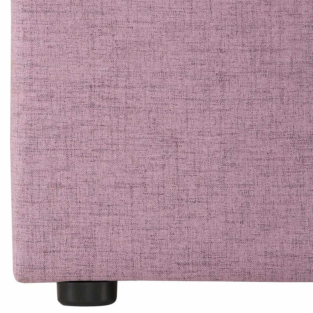 Polsterbett in Rosa meliert - Takenga