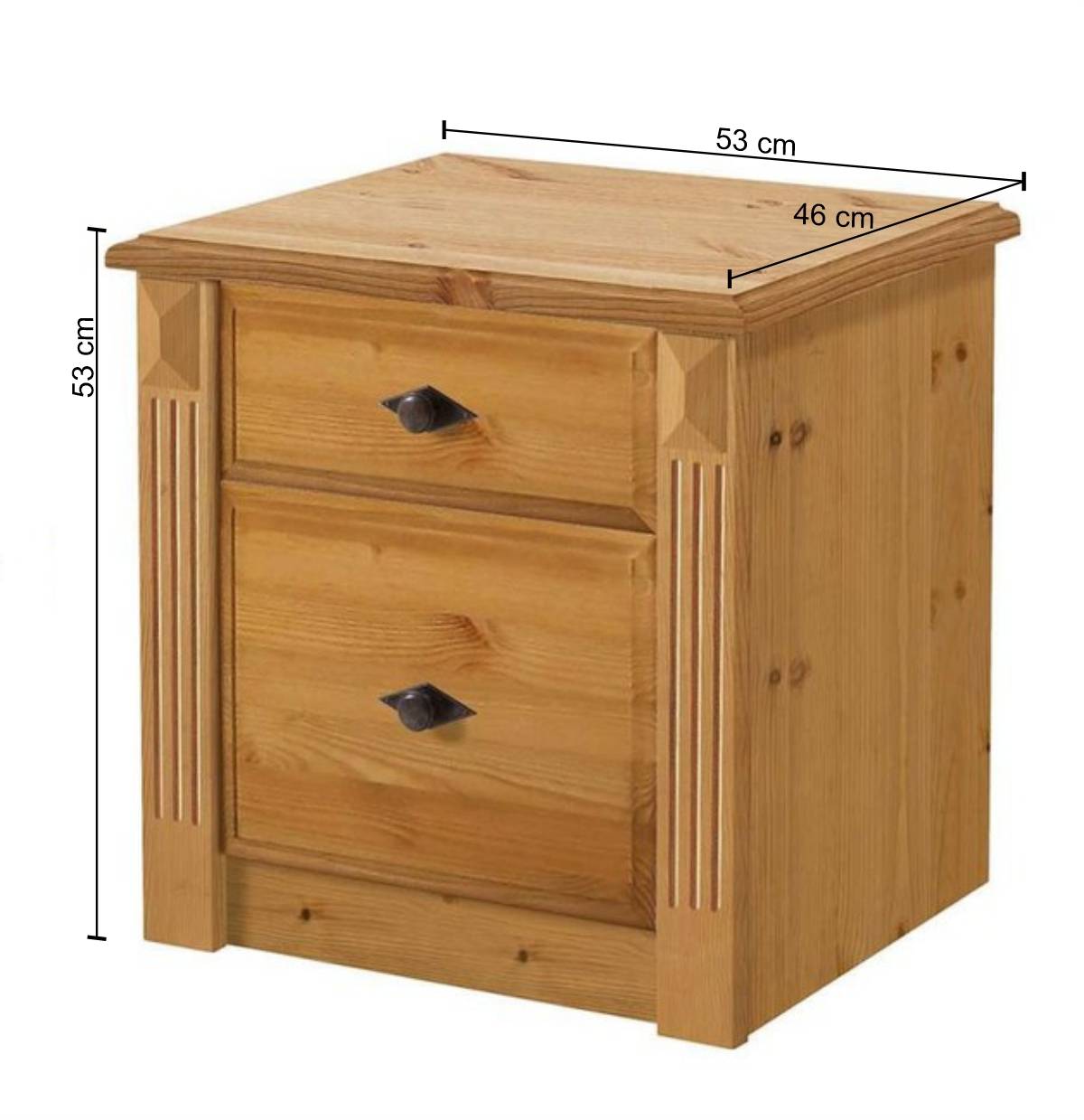 Holzbett Corabia mit Nachtkommoden (dreiteilig)