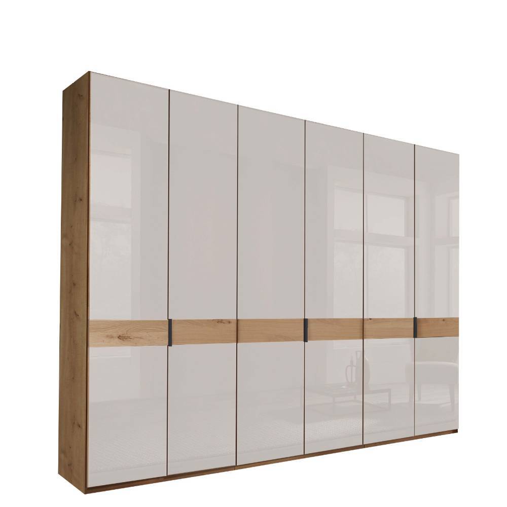6-türiger Schlafzimmer-Kleiderschrank in Weiß - Crucav