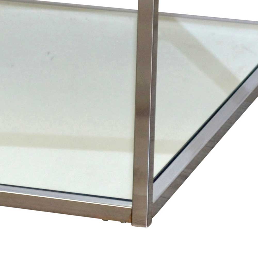 80x80 Glas Couchtisch mit Spiegelglas Boden - Cowian
