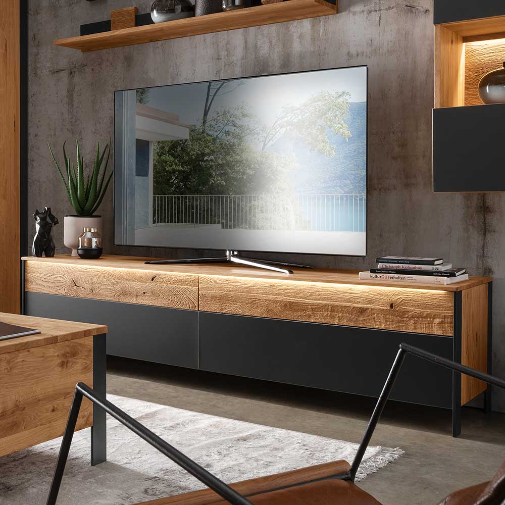 TV Board mit vier Schubladen & LED Licht - Viligrana