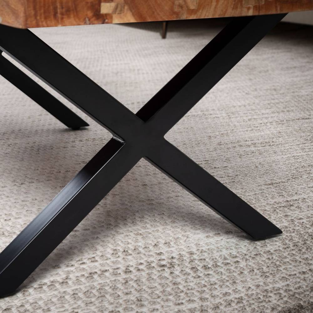 Industrial-Sofatisch mit Naturkanten - Haruki
