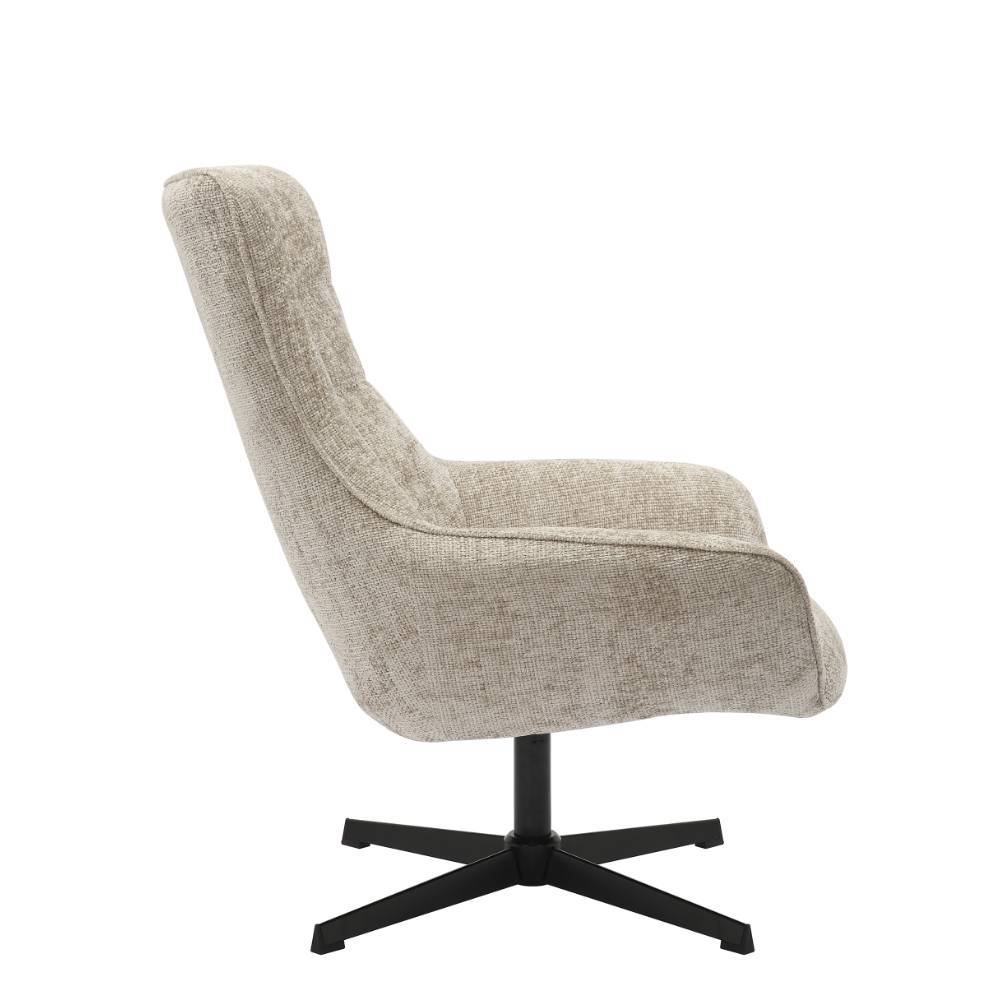 Wohnzimmer Drehsessel in Hellgrau Chenille - Badajoz