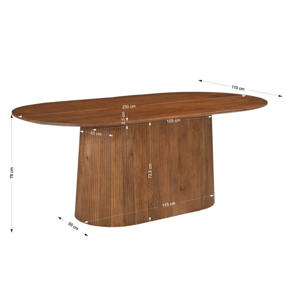 Ovaler Esstisch 230x110 cm - Galadira