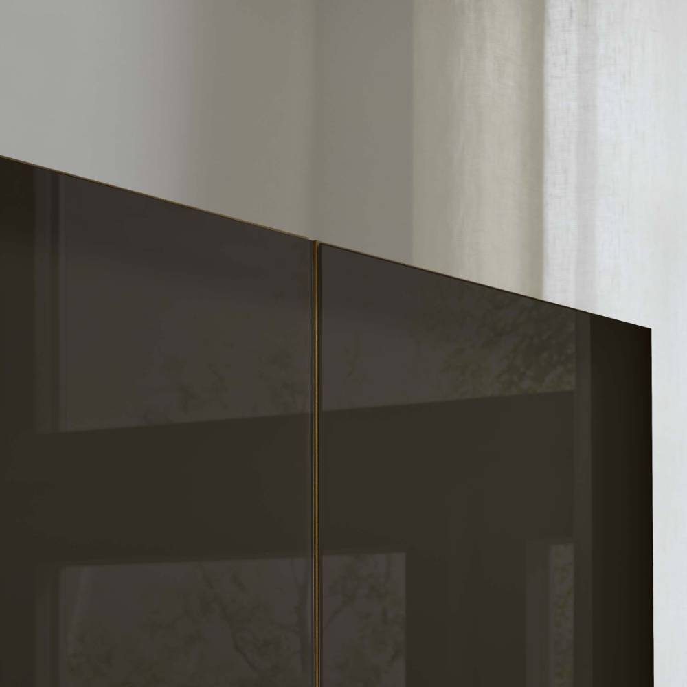 7-türiger Schlafzimmerschrank mit Glas Front - Hung