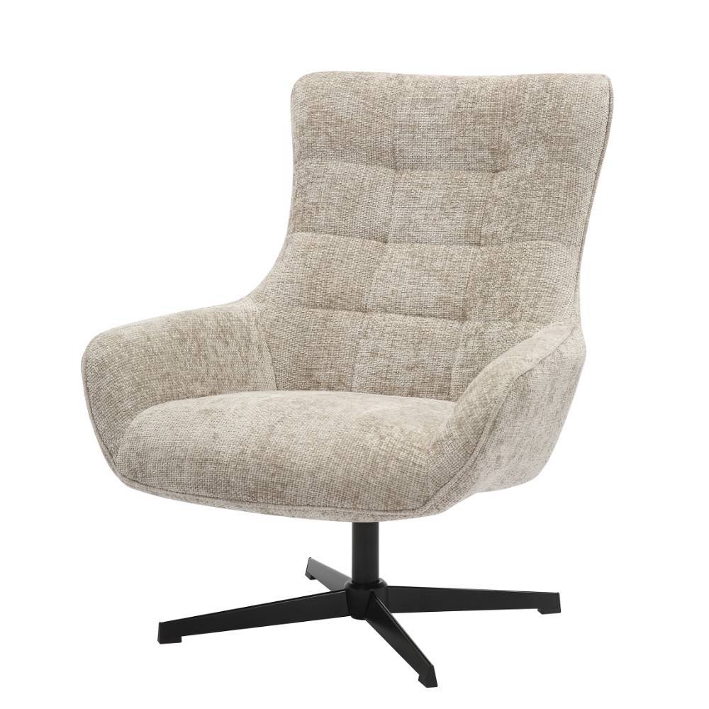 Wohnzimmer Drehsessel in Hellgrau Chenille - Badajoz