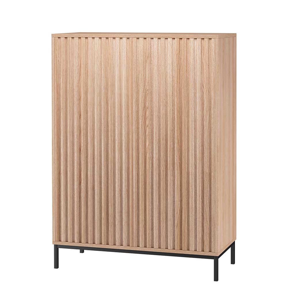 2-türiges Highboard in Eiche Holzoptik - Lunira