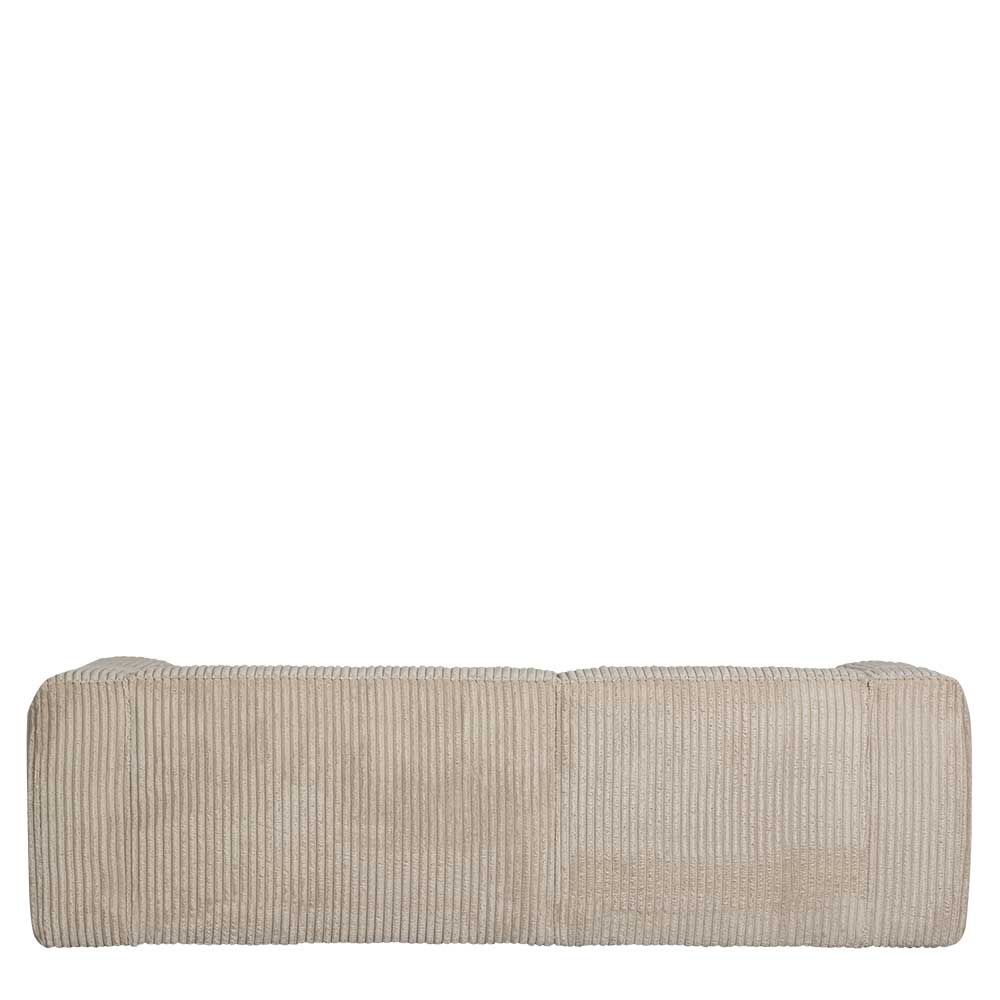 Ecksofa in Beige Ribcord - Fanandro