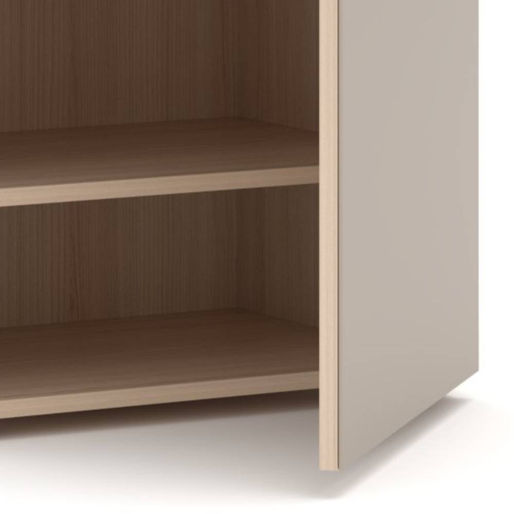 Dielenkommode in Hellgrau und Eiche Holzoptik - Kildare