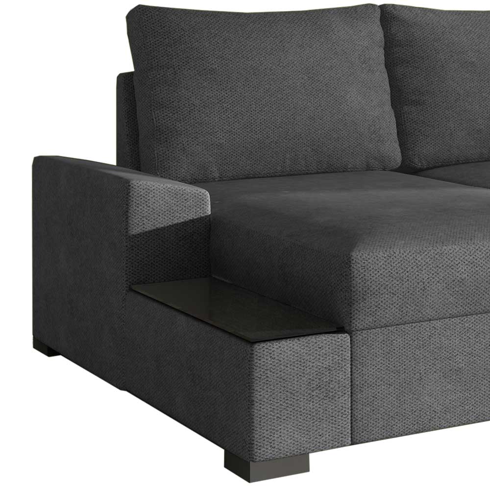Samt-Ecksofa mit Schlaffunktion - Navarra