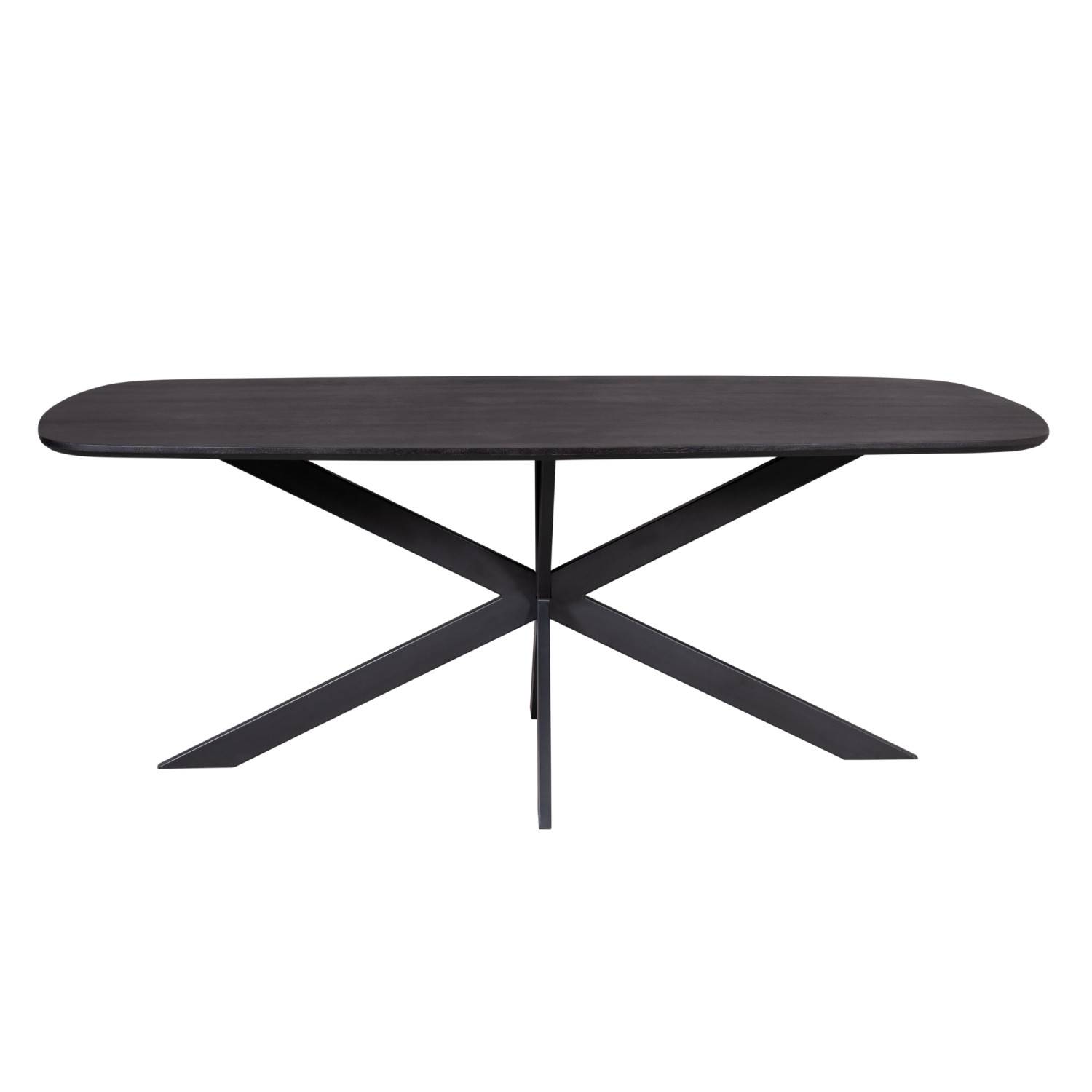 Schwarzer Designertisch mit Strahlenfuß - Liverpool