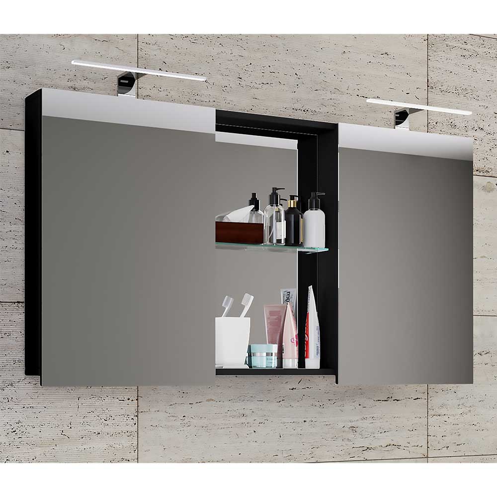 Design Spiegelschrank mit 112cm Breite - Dorcano