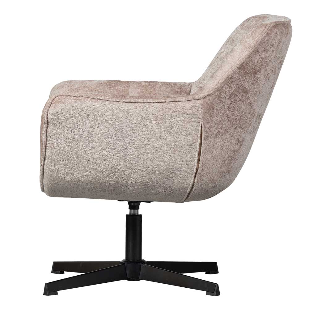Chenille Polstersessel in Taupe - Konzit